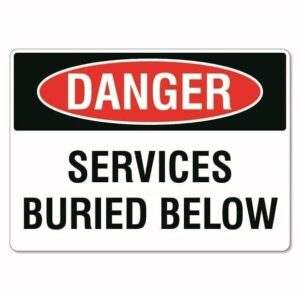 Danger Services Buried Below