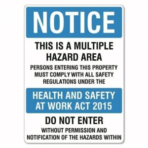 Notice Multiple Hazard Area