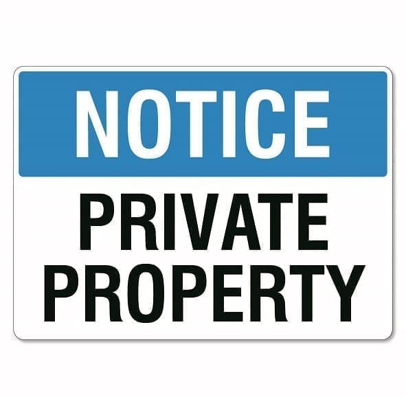 Notice Private Property