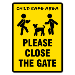Child Safe Area Please Close The Gate