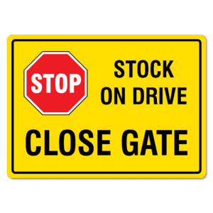 STOP Stock On Drive Close Gate