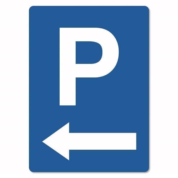 Parking Left Sign With Arrow The Signmaker