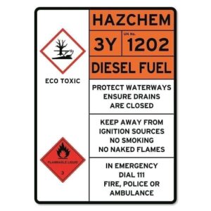 Diesel Hazchem Sign