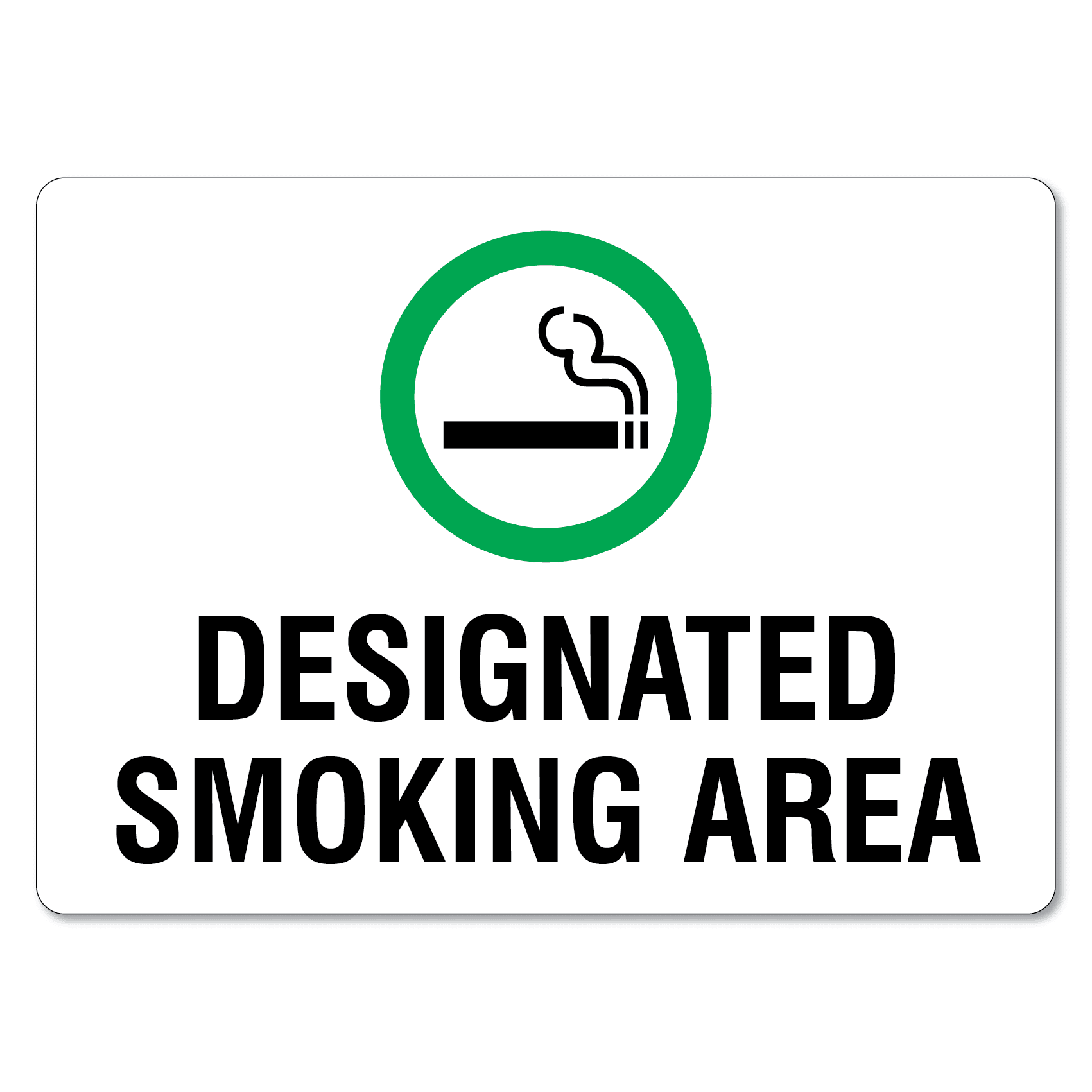 Designated Smoking Area Sign - The Signmaker