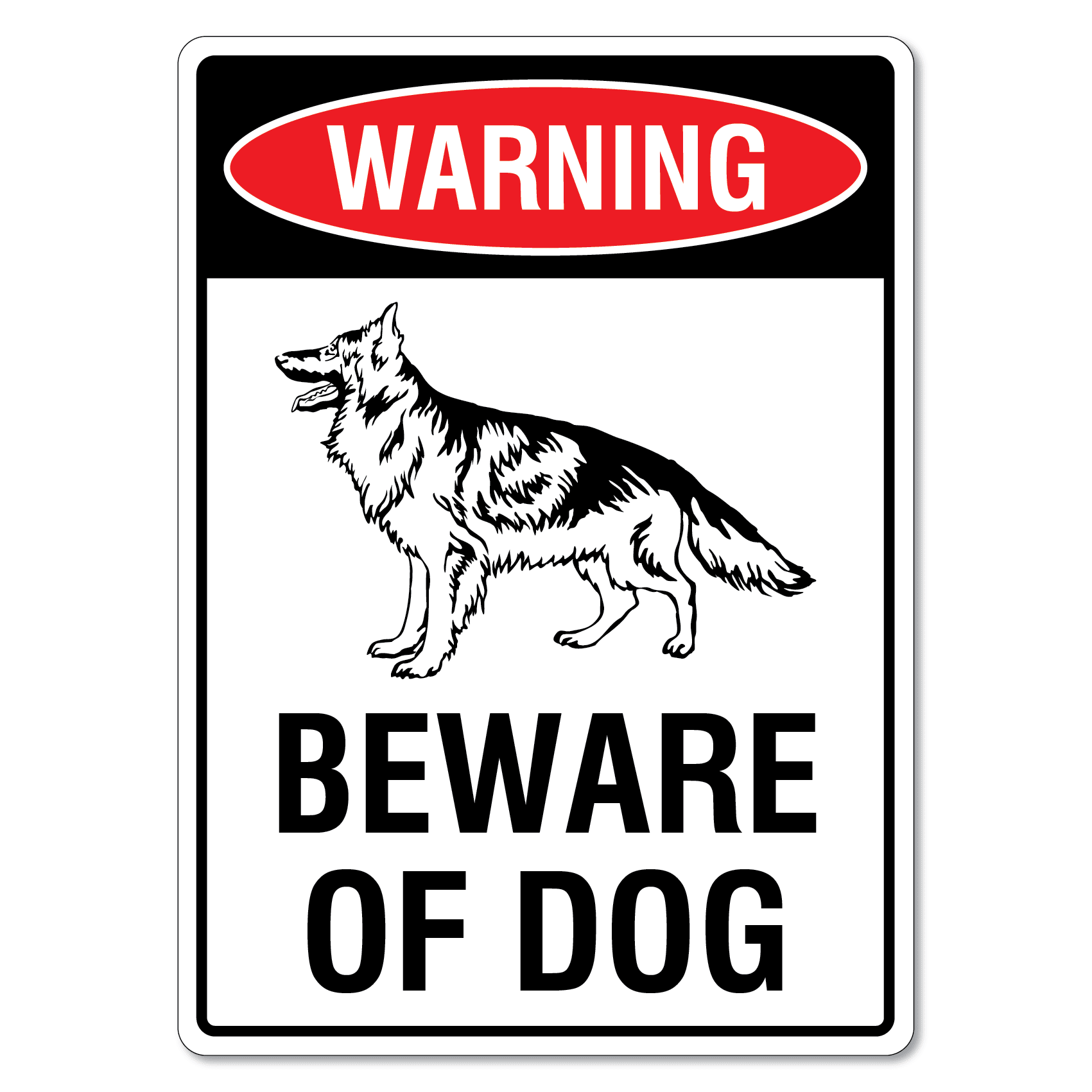Beware Of Dog Laminated Sign