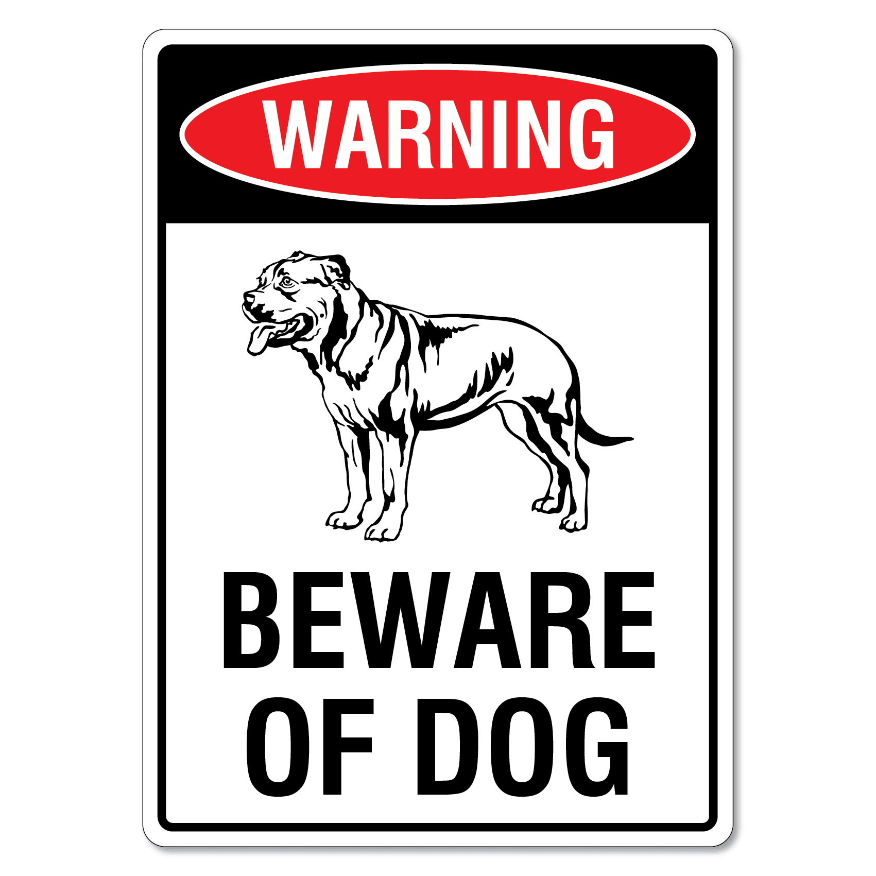 CAUTION  PROPERTY PROTECTED BY AMERICAN STAFFORDSHIRE TERRIER  PARKING SIGN DOG