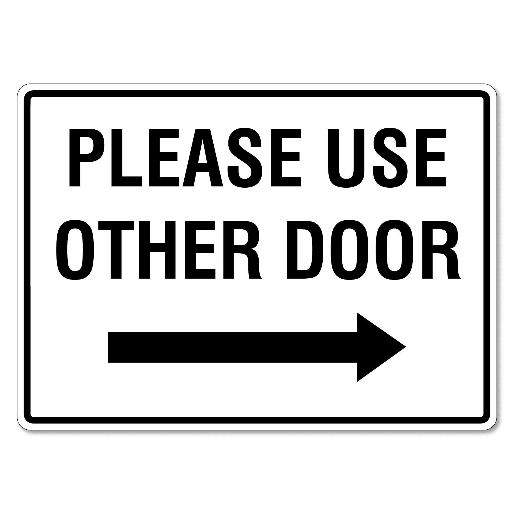 please-use-other-door-right-facing-arrow-sign-the-signmaker