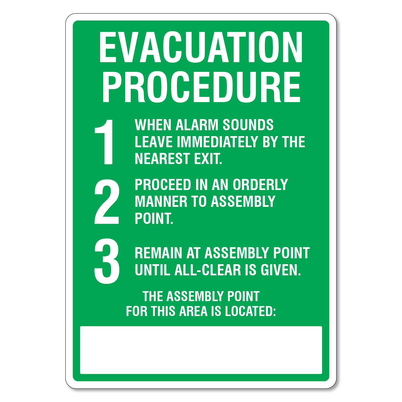 Fire Evacuation Plan Signs