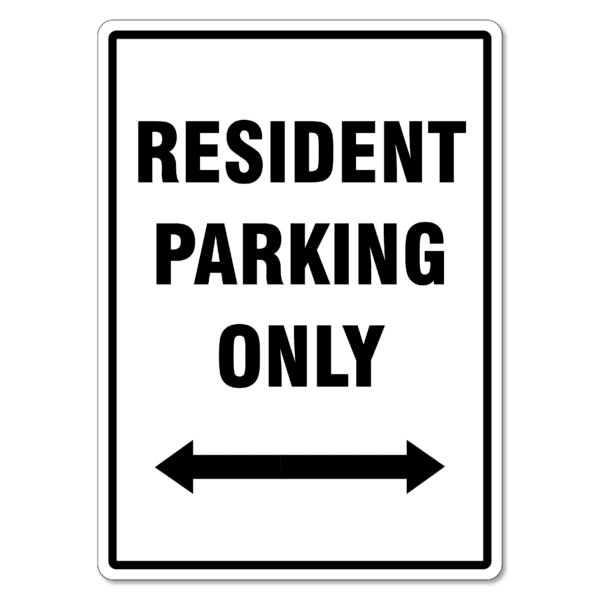 Resident parking only