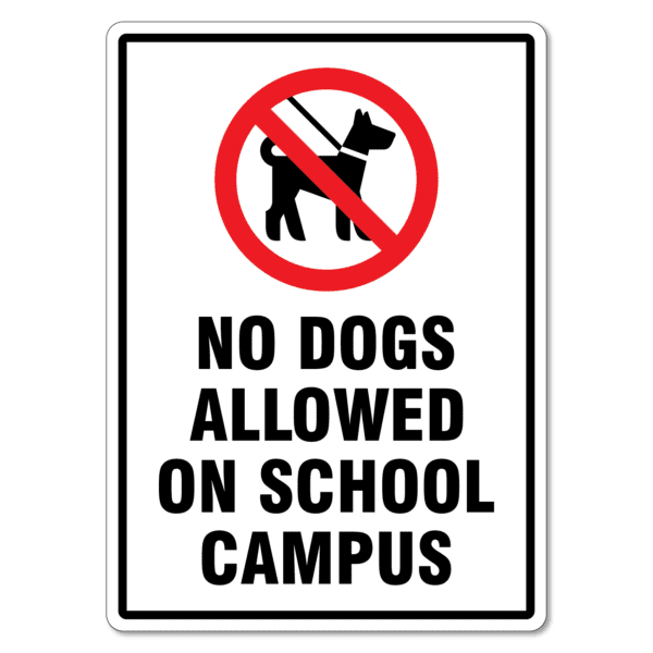No Dogs Allowed On School Campus