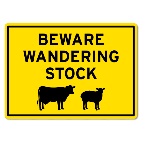 Beware Wandering Stock Sign