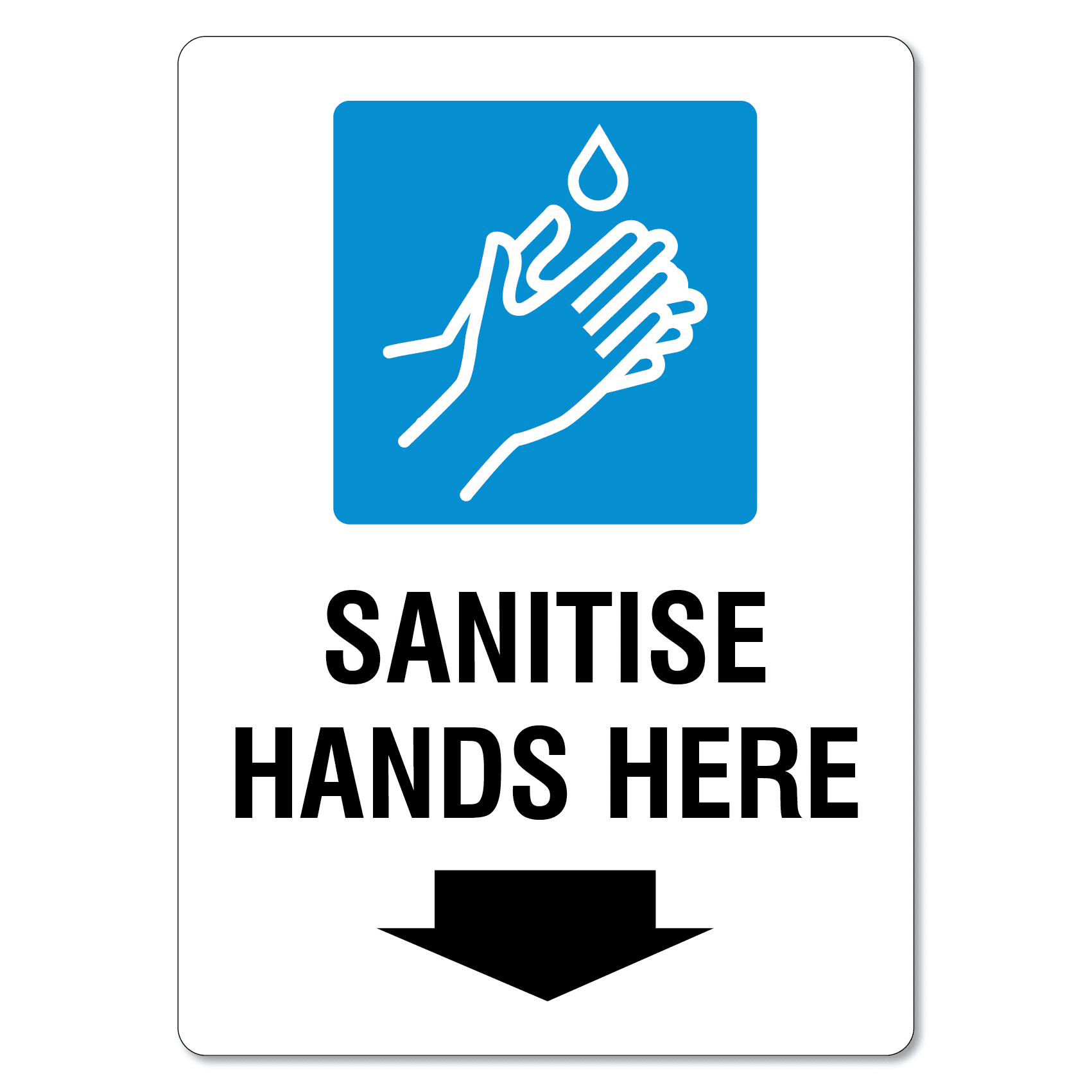 Sanitise Hands Here Sign - The Signmaker