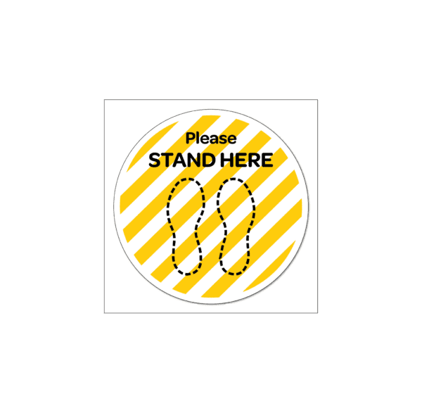 Floor Sticker Please Stand Here