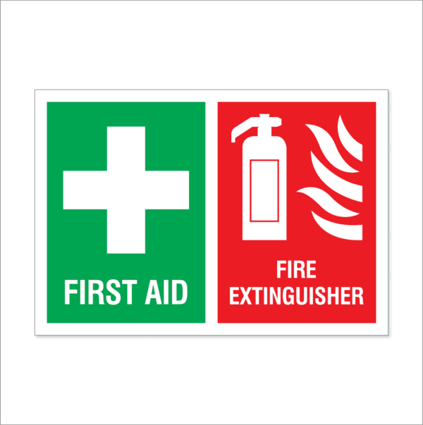 First Aid Extinguisher Sticker