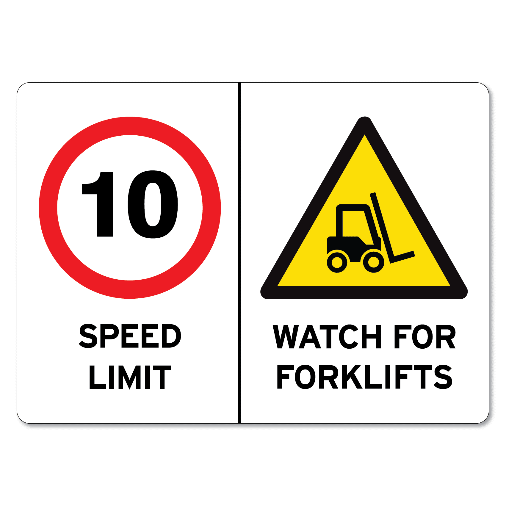 10km Watch For Forklifts Sign The Signmaker