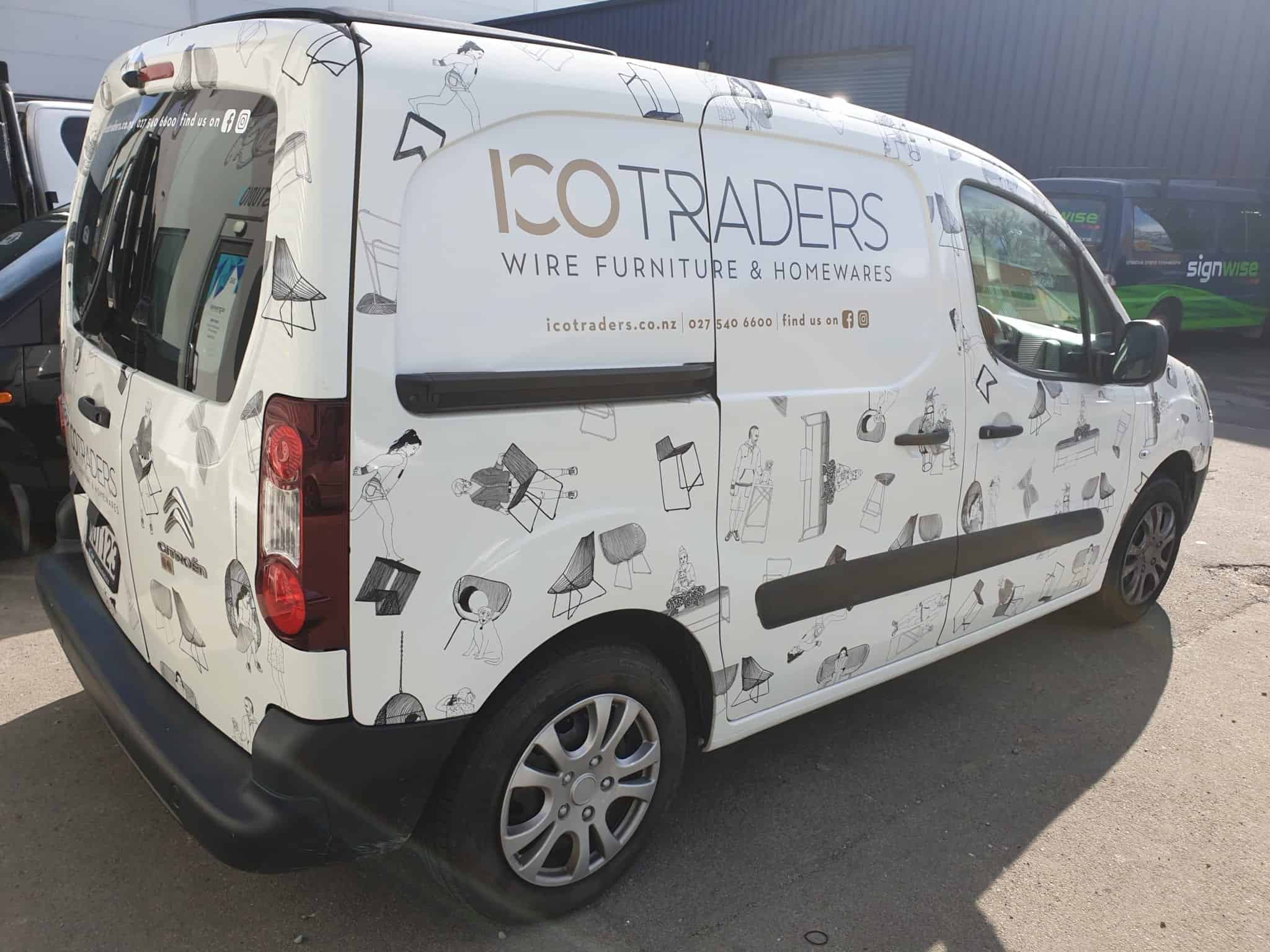 Ico Traders Van Graphics