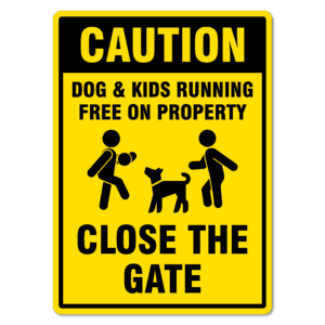 Dog & Kids Running Free Close The Gate