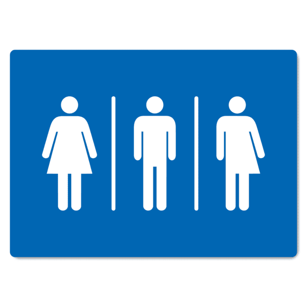 Landscape Gender Neutral Toilet Sign