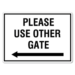 Please Use Other Gate