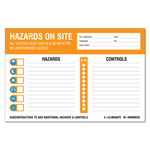 Building Site Hazard Board