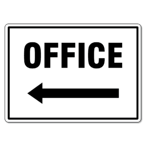 Office Left Arrow Sign