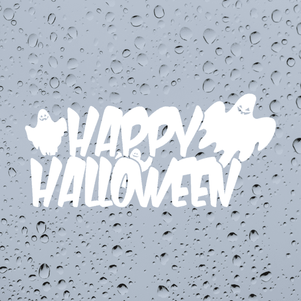 Happy Halloween With Ghosts Window Sticker