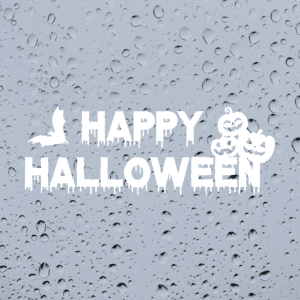 Happy Halloween Pumpkin Heads Window Sticker