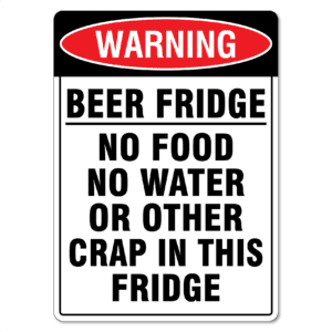 Beer Fridge Sign
