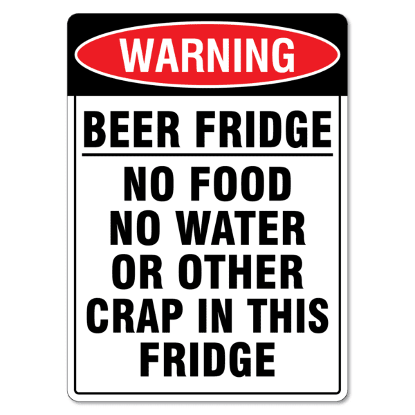 Beer Fridge Sign