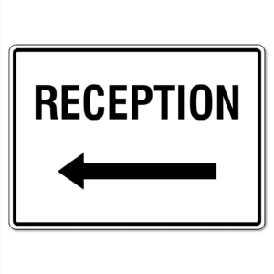 Reception Left Arrow Sign